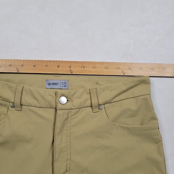 VRST Athletic Pants Mens 32x30 Khaki Limitless 5 Pocket Tech Pant Golf Preppy - Picture 8 of 12